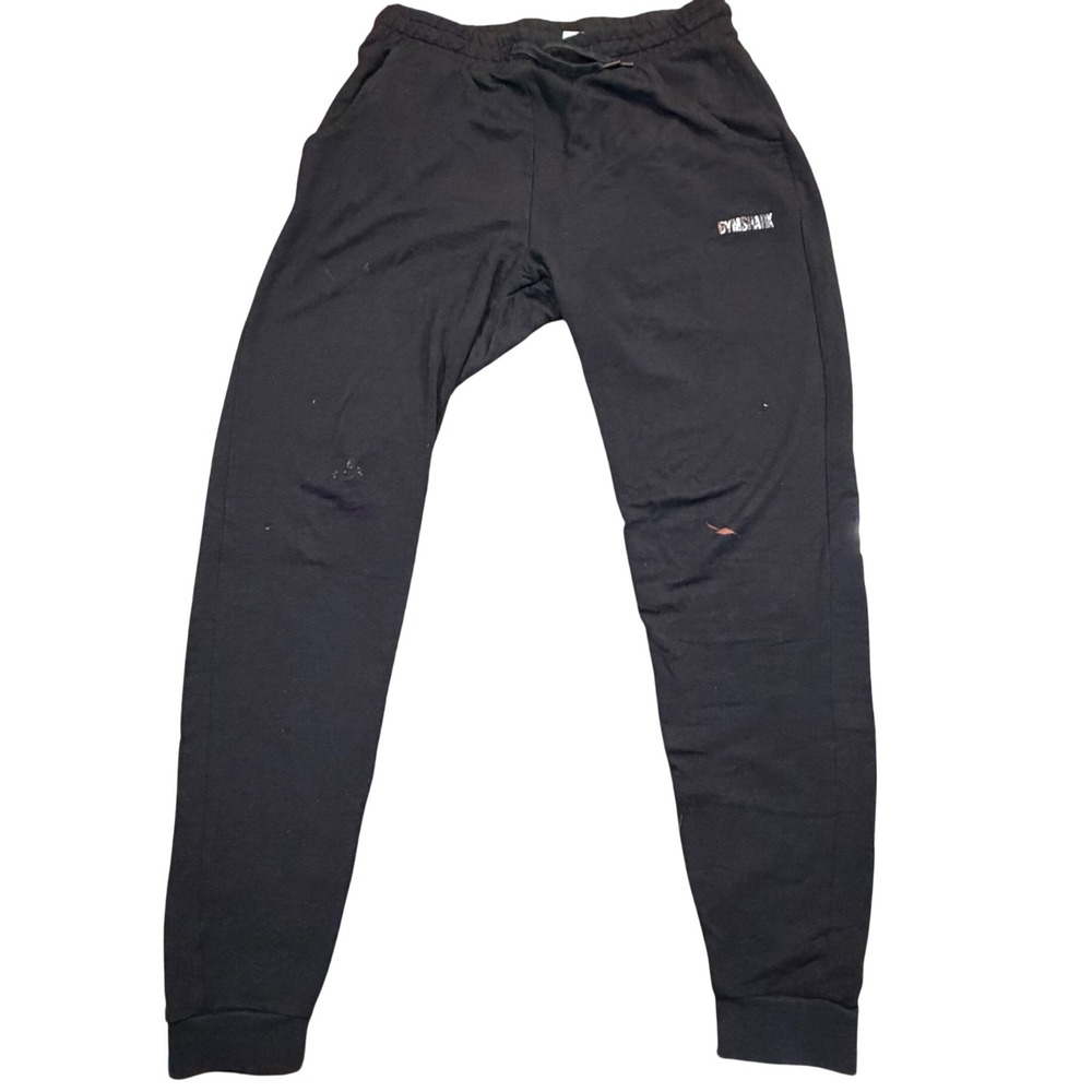 Gymshark Mens Joggers Black Sweatpants Tapered Athletic Pants Size M Fair